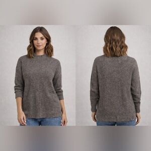 Madewell Women's Ribbed Turtleneck Sweater - Brown